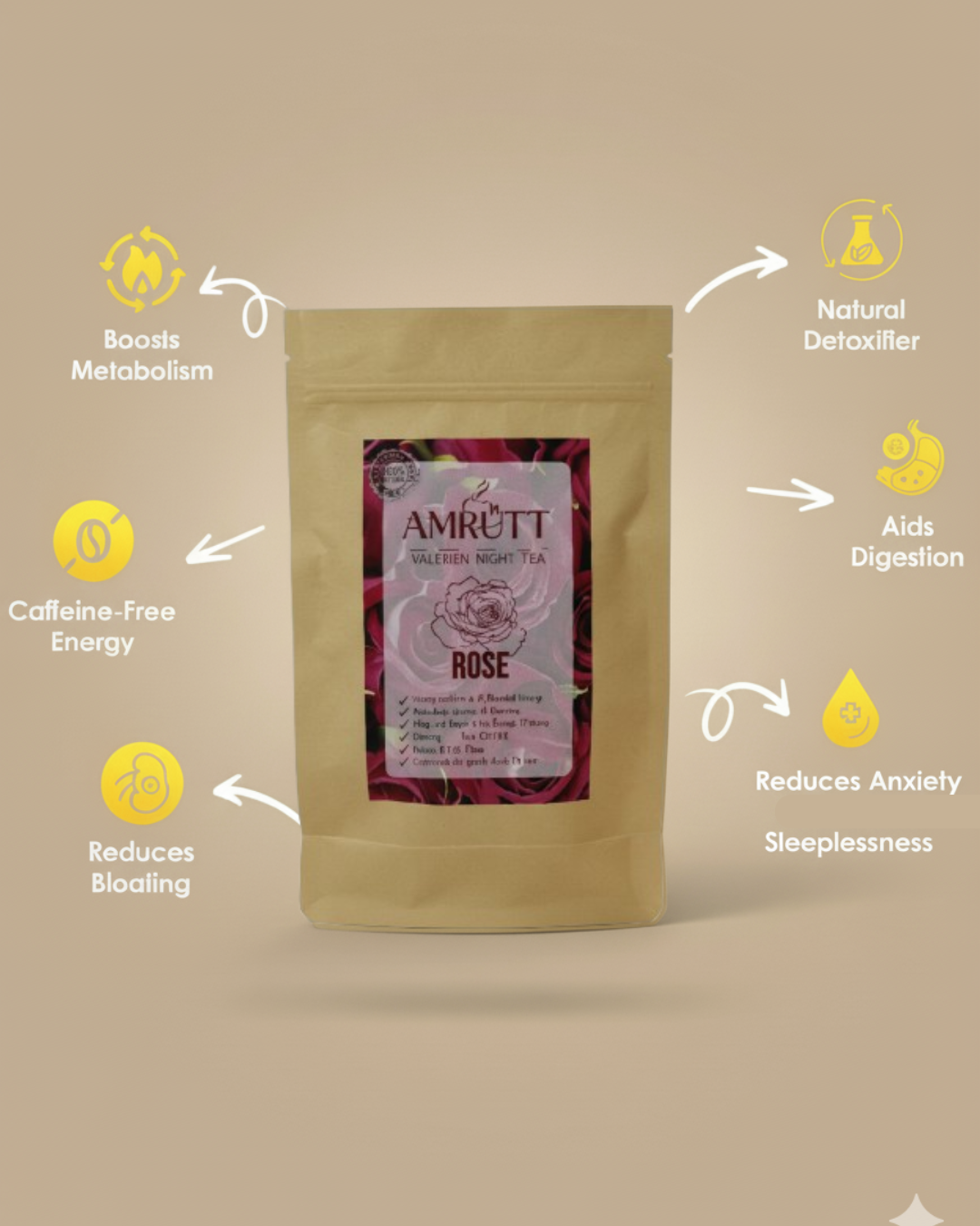 Rose-Valerian Night Tea - Pack of 30 Tea Bags