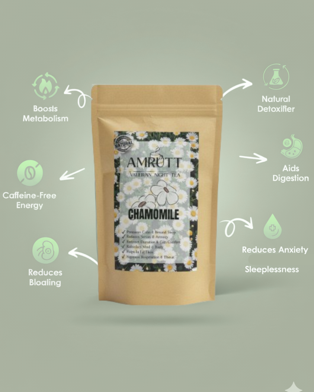 Chamomile-Valerian Night Tea - Pack of 30 Tea Bags