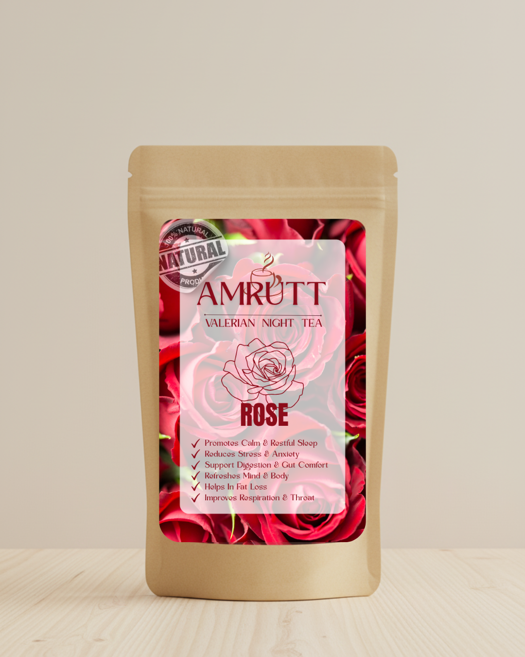 Rose-Valerian Night Tea - Pack of 30 Tea Bags